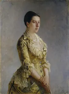 Portrait of Princess Olga Volkonskaya (nee Kleinmichel), 1882. Creator: Nikolay Ge