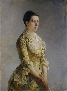 Portrait of Princess Olga Volkonskaya (nee Kleinmichel), 1882. Creator: Nikolay Ge