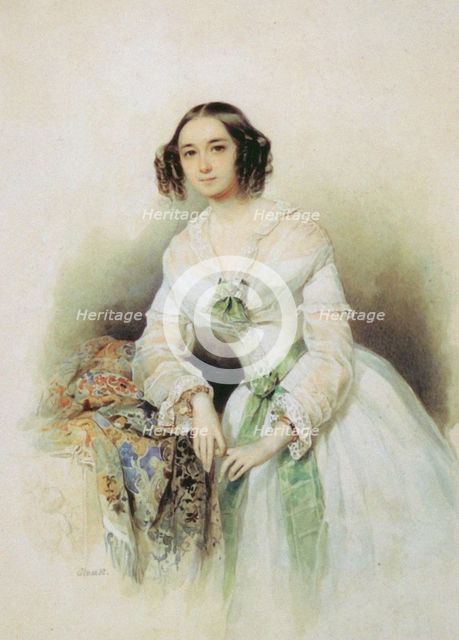Portrait of Princess Olga Alexeevna Golitsyna, née Shcherbatova (1829-1879), 1847.