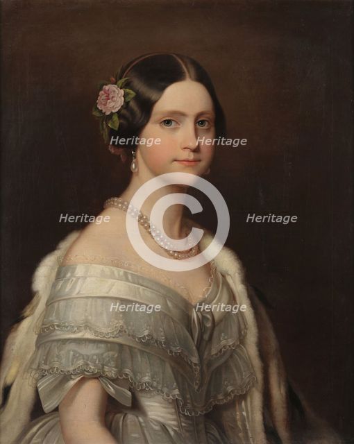 Portrait of Princess Maria Amélia of Brazil (1837-1859), ca. 1849. Creator: Dürck, Friedrich (1809-1884).