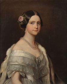 Portrait of Princess Maria Amélia of Brazil (1837-1859), ca. 1849. Creator: Dürck, Friedrich (1809-1884)