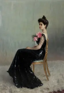 Portrait of Princess Maria Abamelek-Lazareva, 1900-1901. Creator: Nikolaj Petrovic Bogdanov-Bel'skij