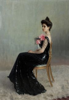 Portrait of Princess Maria Abamelek-Lazareva, 1900-1901. Creator: Nikolaj Petrovic Bogdanov-Bel'skij