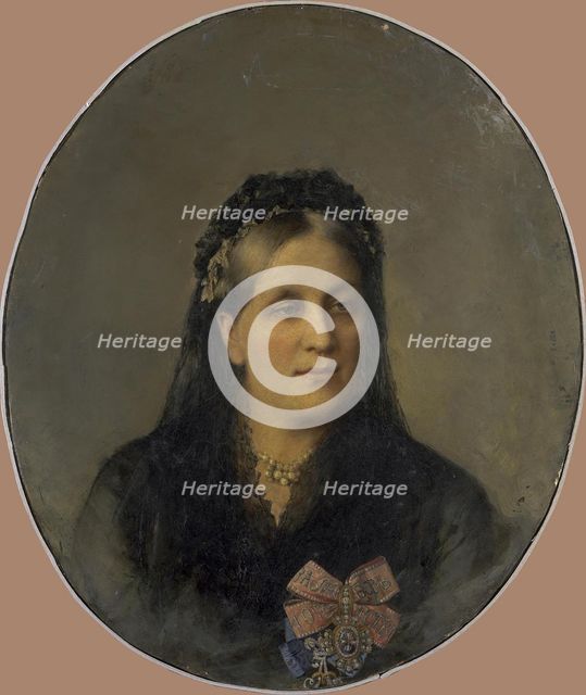 Portrait of Princess Maria Alexandrovna Dolgorukaya, née Apraxina (1816-1892), Second Half of the 19 Artist: Anonymous  