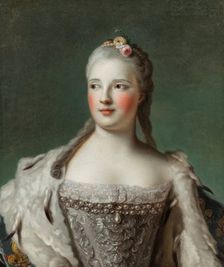 Portrait of Princess Maria Josepha of Saxony (1731-1767), 1750s. Creator: Jean-Marc Nattier