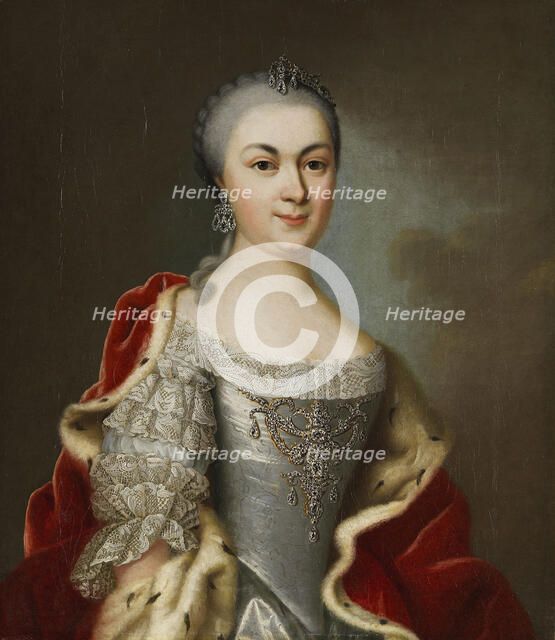 Portrait of Princess Maria Louise Albertine of Hesse-Darmstadt …, ca 1760. Creator: Fiedler, Johann Christian (1697-1765).
