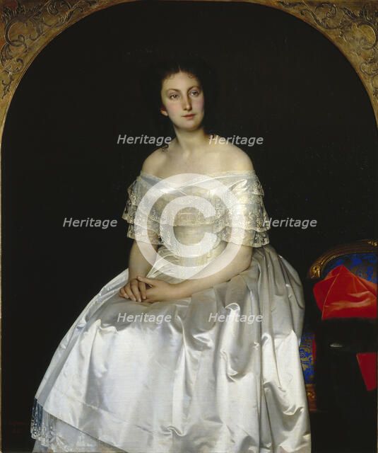 Portrait of Princess Maria Vasilyevna Vorontsova (1819-1894), 1851. Artist: Zaryanko, Sergei Konstantinovich (1818-1870)