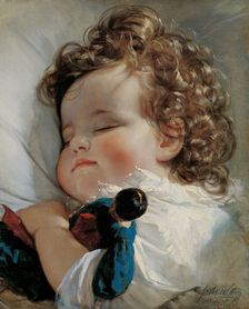 Portrait of Princess Marie Franziska von Liechtenstein (1834-1909) at the age of two years, 1836