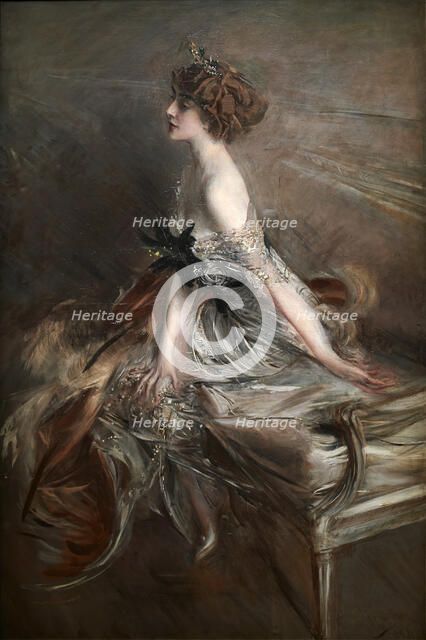 Portrait of Princess Marthe Bibesco (1886-1973), 1911. Creator: Boldini, Giovanni (1842-1931).