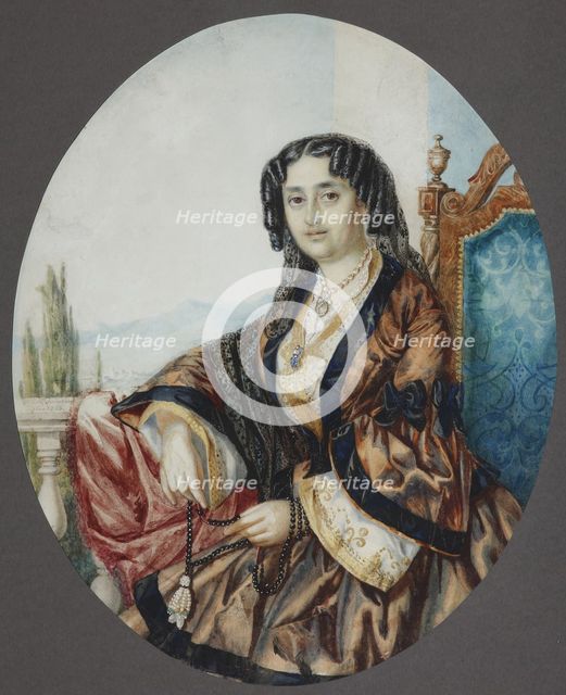 Portrait of Princess Nino Aleksandrovna Griboyedova (née Chavchavadze), 1856. Artist: Franken, Helene (active 1850s)