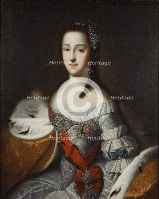 Portrait of Princess Sophie Augusta Frederica von Anhalt-Zerbst, c1750. Creator: Anonymous.