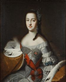 Portrait of Princess Sophie Augusta Frederica von Anhalt-Zerbst, c1750. Creator: Anonymous