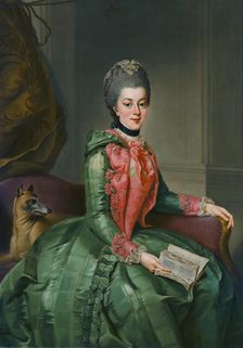 Portrait of Princess Wilhelmina of Prussia (1751-1820), Princess of Orange, c1769. Creator: Ziesenis, Johann Georg, the Younger (1716-1776)