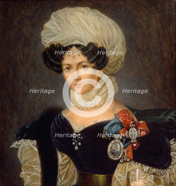 Portrait of Princess Tatyana Vasilyevna Golitsyna (1783-1841), 1830s. Artist: Riss, François Nicolas (1804-1886)