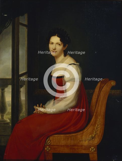 Portrait of Princess Varvara Sergeyevna Dolgorukova (1793-1833), née Gagarina, ca 1820. Artist: Riesener, Henri-Françoiss (1767-1828)
