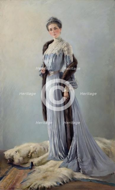 Portrait of Princess Z.N. Yusupova, 1903. Creator: Aleksei Petrovich Antropov.