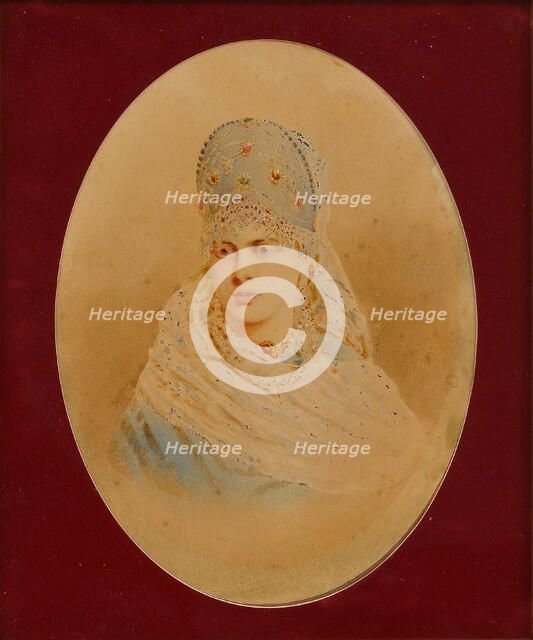 Portrait of Princess Zinaida Yusupova, 1890s. Artist: Alexandrovsky, Stepan Fyodorovich (1843-1906)