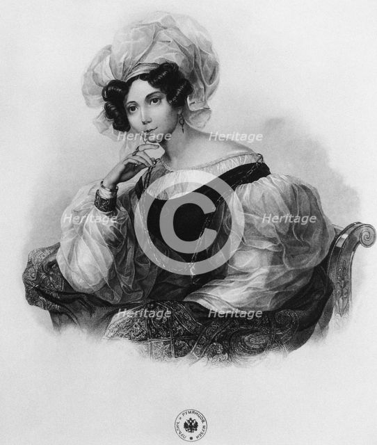 Portrait of Princess Zinaida Alexandrovna Volkonskaya (1792-1862). Artist: Anonymous  