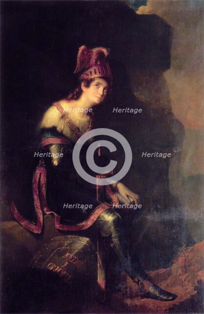 Portrait of Princess Zinaida Alexandrovna Volkonskaya (1792-1862) in the Habit of Tancred. Artist: Bruni, Fyodor Antonovich (1800-1875)