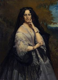 Portrait of Princess Zinaida I. Yusupova, 1864. Creator: Gerasim Kadunov