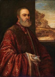 Portrait of Procurator Alessandro Contarini, ca. 1540-1545. Creator: Titian, (School)