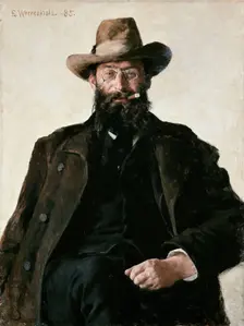 Portrait of Professor Amund Helland, 1885. Creator: Erik Werenskiold