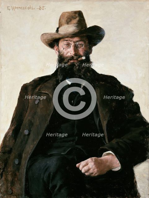 Portrait of Professor Amund Helland, 1885. Creator: Erik Werenskiold.