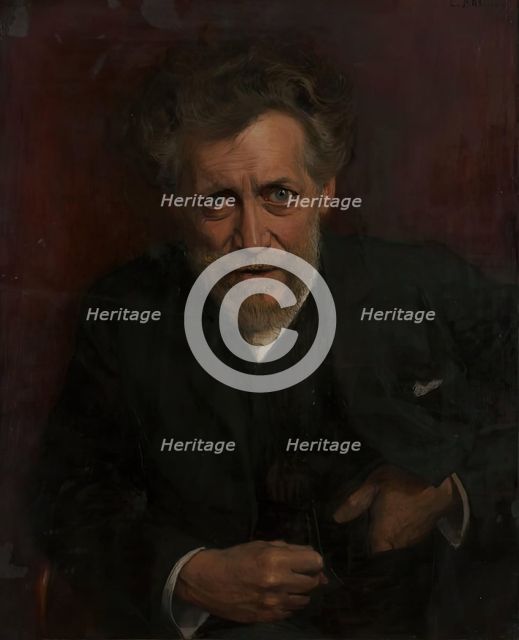 Portrait of Professor Edmund von Hellmer, 1905. Creator: Emanuel Baschny.
