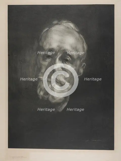 Portrait of Puvis de Chavannes, 1897. Creator: Eugene Carriere.