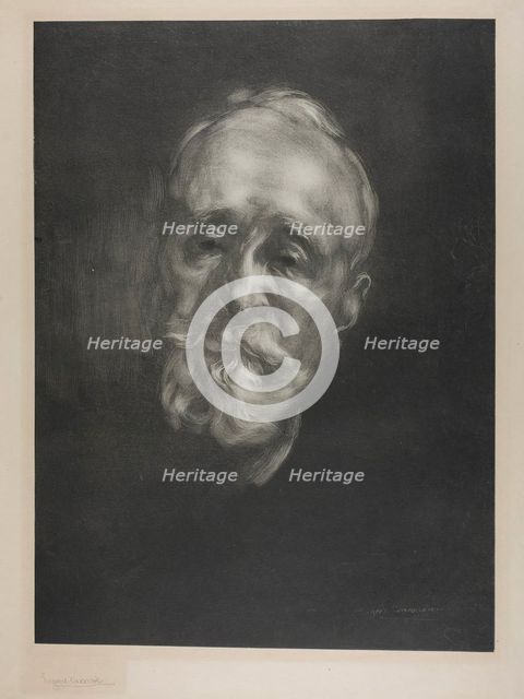 Portrait of Puvis de Chavannes, 1897. Creator: Eugene Carriere.