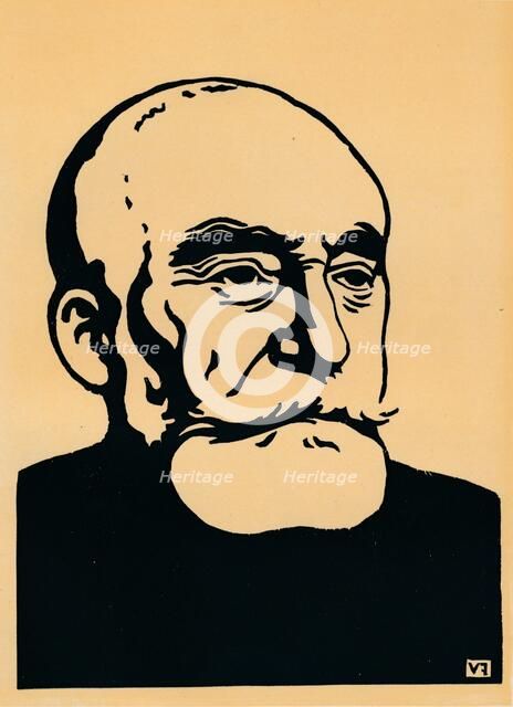 'Portrait of Puvis De Chavannes', c1898. Creator: Felix Vallotton.