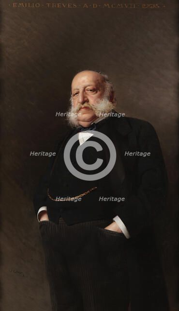 Portrait of publisher Emilio Treves, 1907. Creator: Corcos, Vittorio Matteo (1859-1933).
