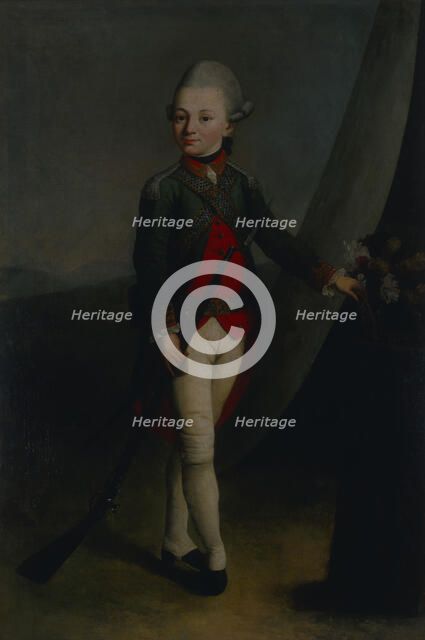 Portrait of Pyotr Alexeyevich Turchaninov (1769-1815), 1777. Artist: Stanishchevsky, L.S. (active 18th century)