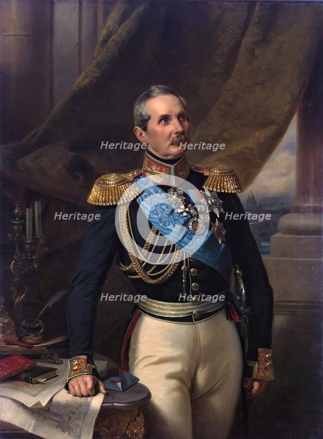 Portrait of Pyotr Kleinmichel, 1851. Creator: Franz Kruger.