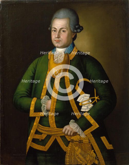 Portrait of Pyotr Ivanovich Nirotmortsev, 1774. Artist: Vasilyev, Ivan (1730-?)