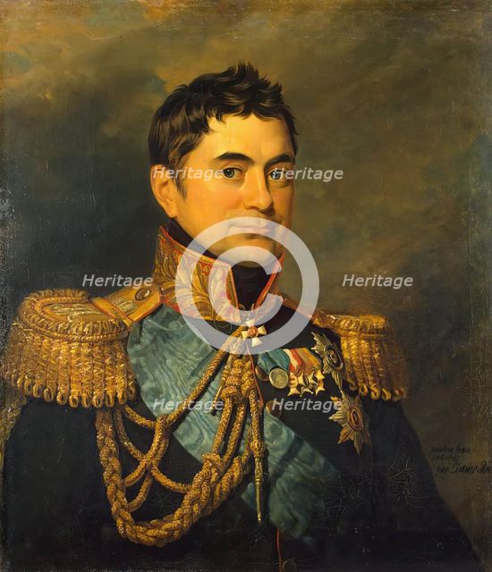 Portrait of Pyotr M. Volkonsky (1776-1852) (replica of the 1823 portrait), 1825. Creator: George Dawe.