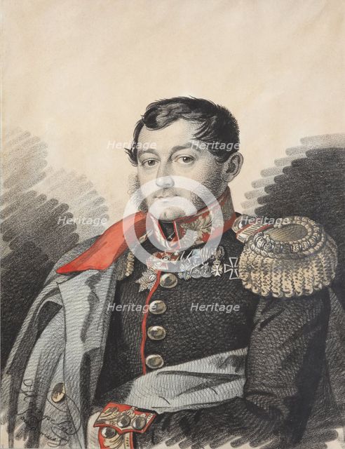 Portrait of Pyotr Nikolaevich Yermolov (1787-1844), 1820s. Creator: Hampeln, Carl, von (1794-after 1880).