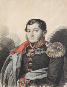 Portrait of Pyotr Nikolaevich Yermolov (1787-1844), 1820s. Creator: Hampeln, Carl, von (1794-after 1880)