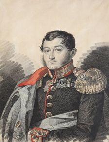 Portrait of Pyotr Nikolaevich Yermolov (1787-1844), 1820s. Creator: Hampeln, Carl, von (1794-after 1880)