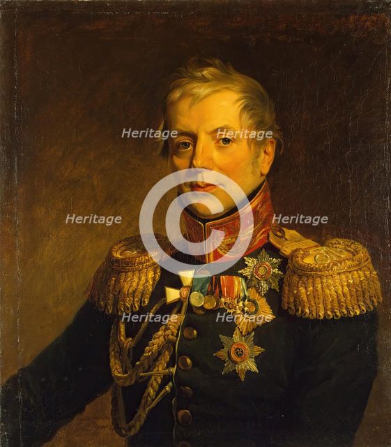 Portrait of Pyotr P. Konovnitsyn (1764-1822) (replica of the 1821 portrait), 1825. Creator: George Dawe.