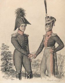 Portrait of Pyotr Petrovich Esipov (1797-1876) and Pavel Yakovlevich de Witte (1796-1864), Early 182 Creator: Hampeln, Carl, von (1794-after 1880)