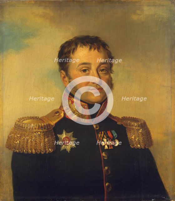 Portrait of Pyotr V. Denisyev (1766-1849), 1823. Creators: George Dawe, Workshop of George Dawe.