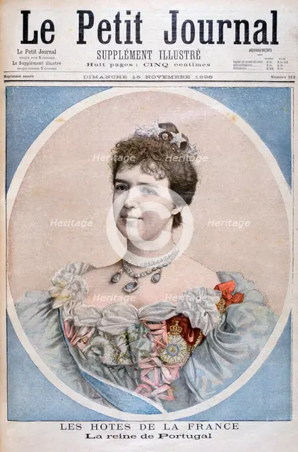 Portrait of Queen Amelia of Portugal, 1896. Creator: F Meaulle.