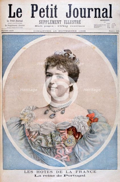 Portrait of Queen Amelia of Portugal, 1896. Creator: F Meaulle.