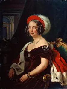 Portrait of Queen Frederica of Hanover (1778-1841), 19th century. Artist: Franz Kruger