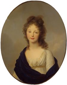 Portrait of Queen Louise of Prussia, 1798. Creator: Friedrich Tischbein