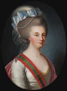 Portrait of Queen Maria I of Portugal (1734-1816), 1780s. Creator: Troni, Giuseppe (1739-1810)