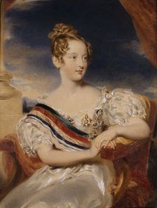 Portrait of Queen Maria II of Portugal (1819-1853) at the Age of 9, 1829. Creator: Simpson, John (1811-after 1871)