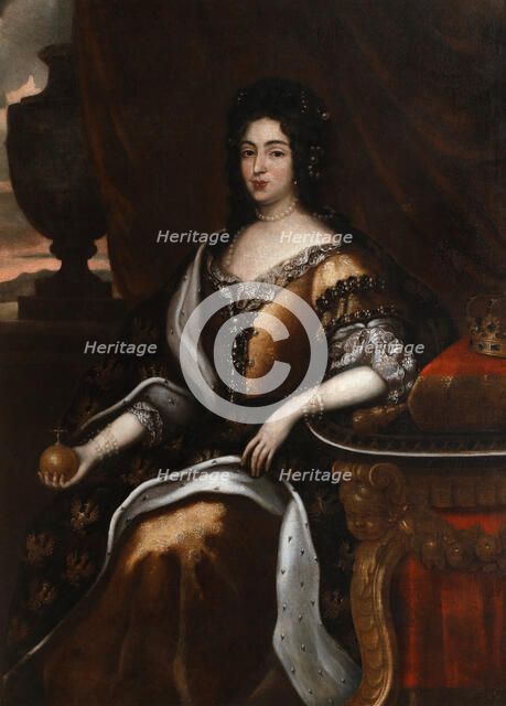 Portrait of Queen Marie Casimire. Artist: Tricius, Jan (ca 1620-ca 1692)