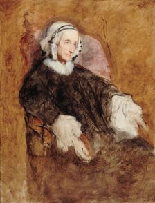 Portrait of Queen Marie-Amelie in mourning, 1857. Creator: Ary Scheffer